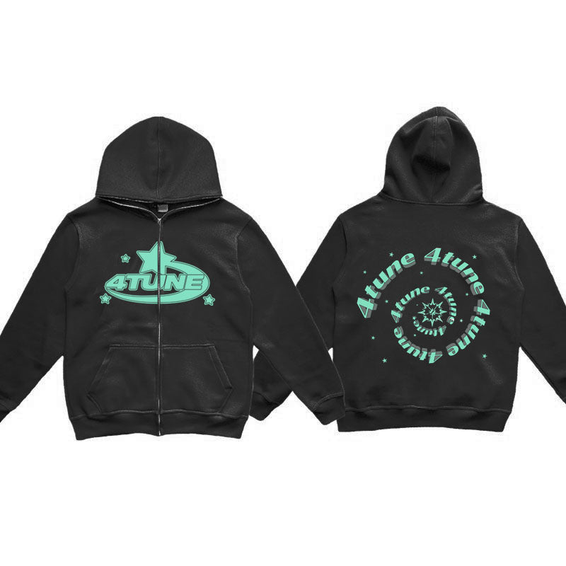 2023 Y2K Style Men's Full-Zip Hoodie Casual Jacket