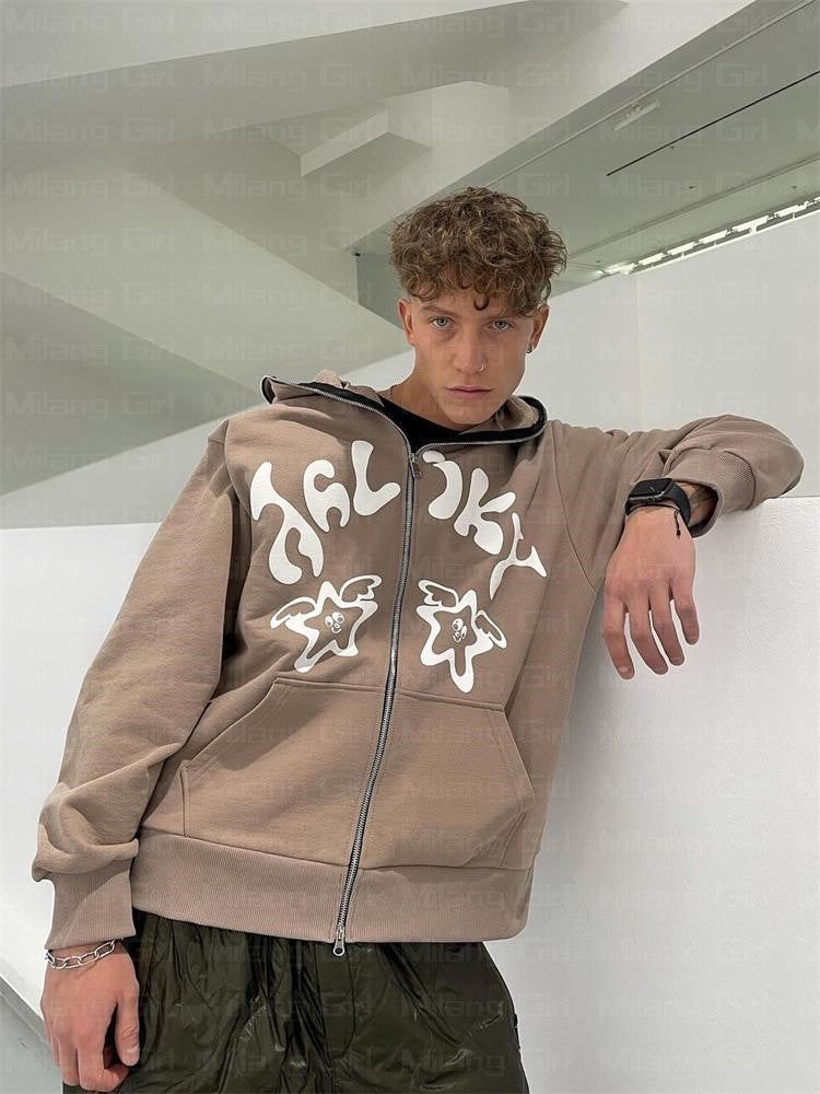 Punk Fashion Street Casual Men's Sweater for All Seasons