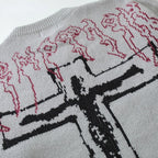 Y2K Grunge Vintage Ripped Knit Sweaters Streetwear