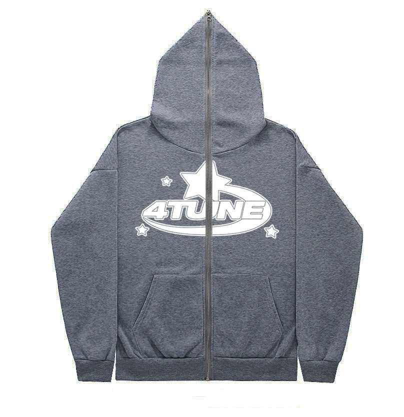 2023 Y2K Style Men's Full-Zip Hoodie Casual Jacket