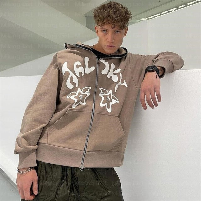 Punk Fashion Street Casual Men's Sweater for All Seasons