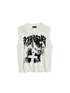 2023 Summer Gyaru Y2K Streetwear Off Shoulder Tank Top