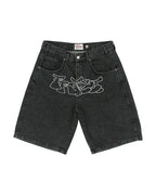 Y2K Hip Hop Denim Shorts for Men and Women