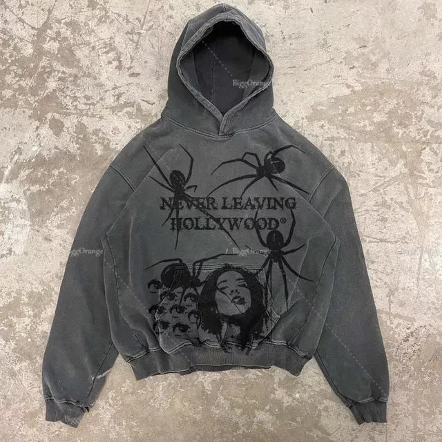 Halloween Printed Hoodie - Harajuku Streetwear Y2K Style