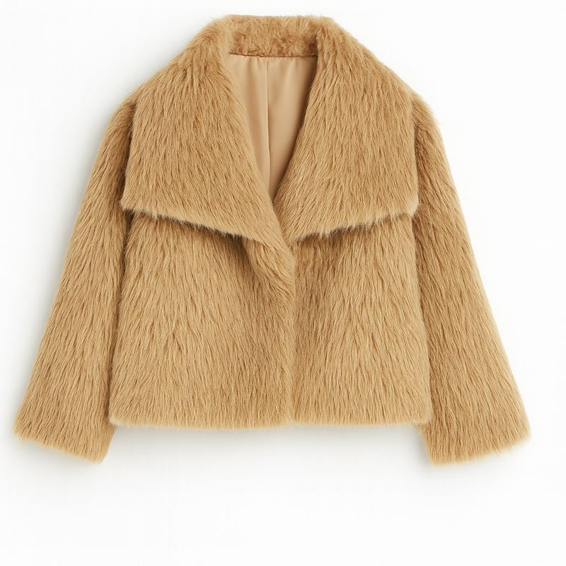 Women’s Winter Faux Fur Coat – Soft Plush Warm Oversized Luxury Jacket