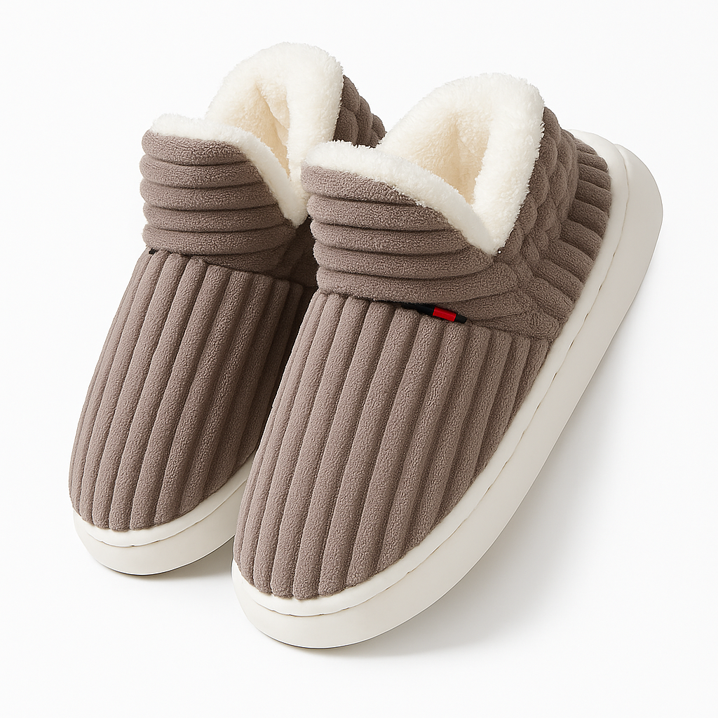 Warm Soft Cotton House Slippers – Plush Fleece Indoor Comfort