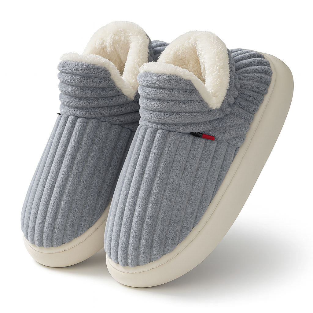 Warm Soft Cotton House Slippers – Plush Fleece Indoor Comfort