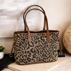 Women’s Leopard-Style Cheetah Print Shoulder Tote Bag