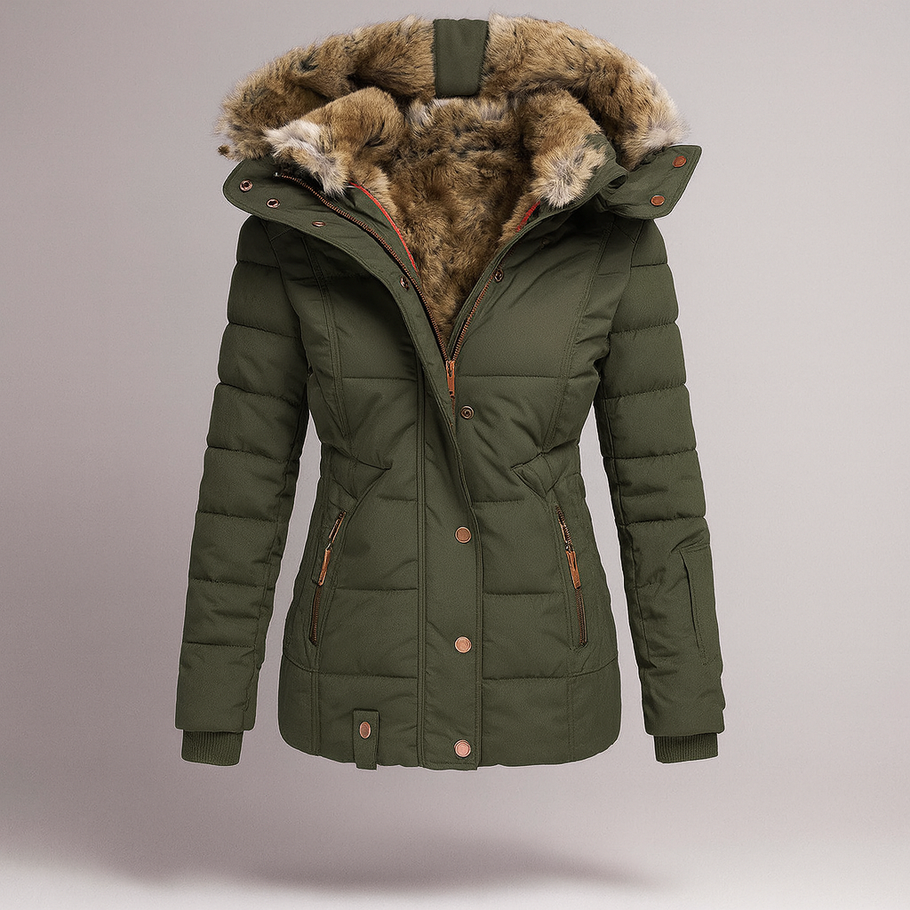 Winter Puffer Jacket with Soft Fur
