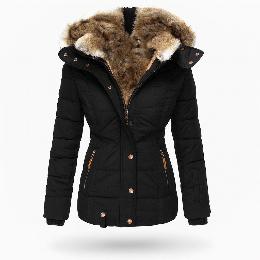 Winter Puffer Jacket with Soft Fur