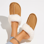 Cozy Cotton Slippers – Fleece Lined Indoor Winter House Shoes