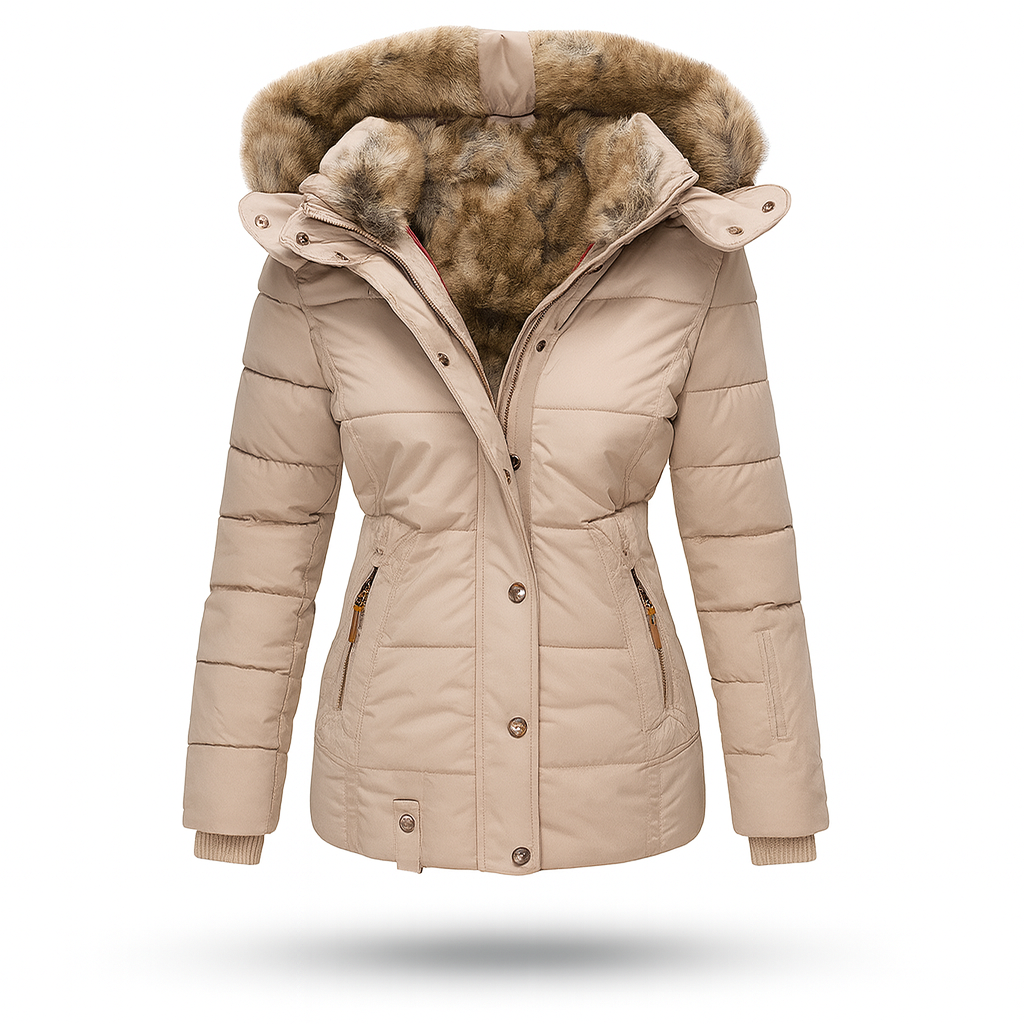 Winter Puffer Jacket with Soft Fur
