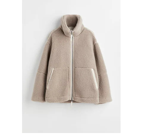 Women's Comfy Teddy Puffer Fleece Jacket