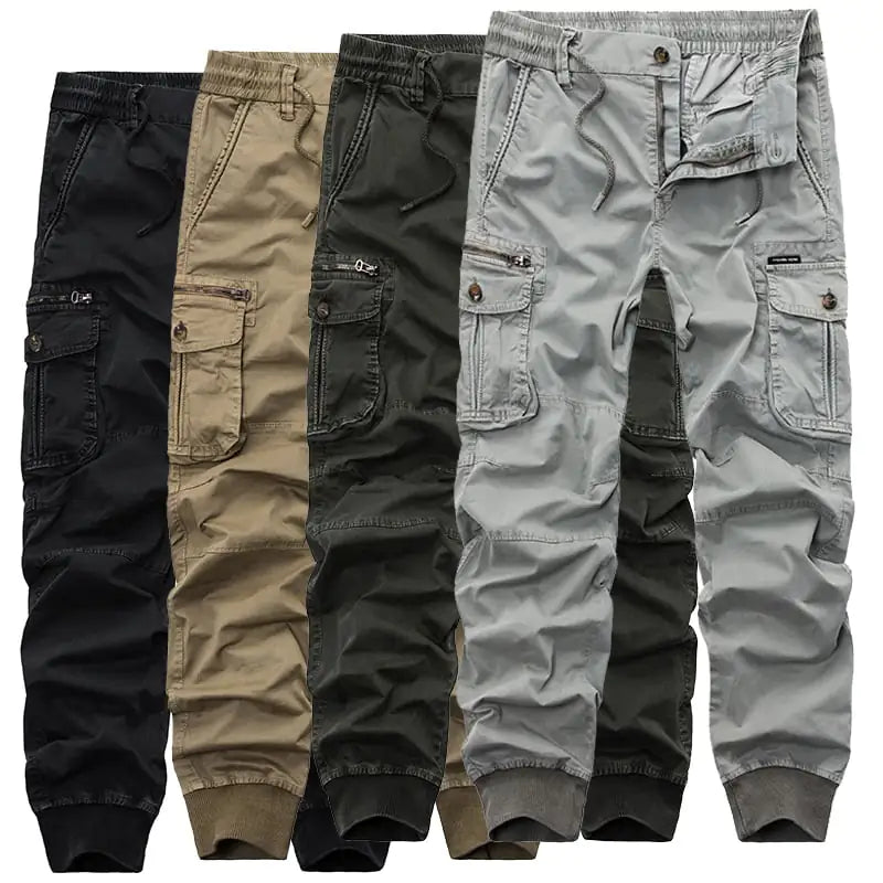 Men's Tethered Elastic Waist Casual Tactical Cargo Pants