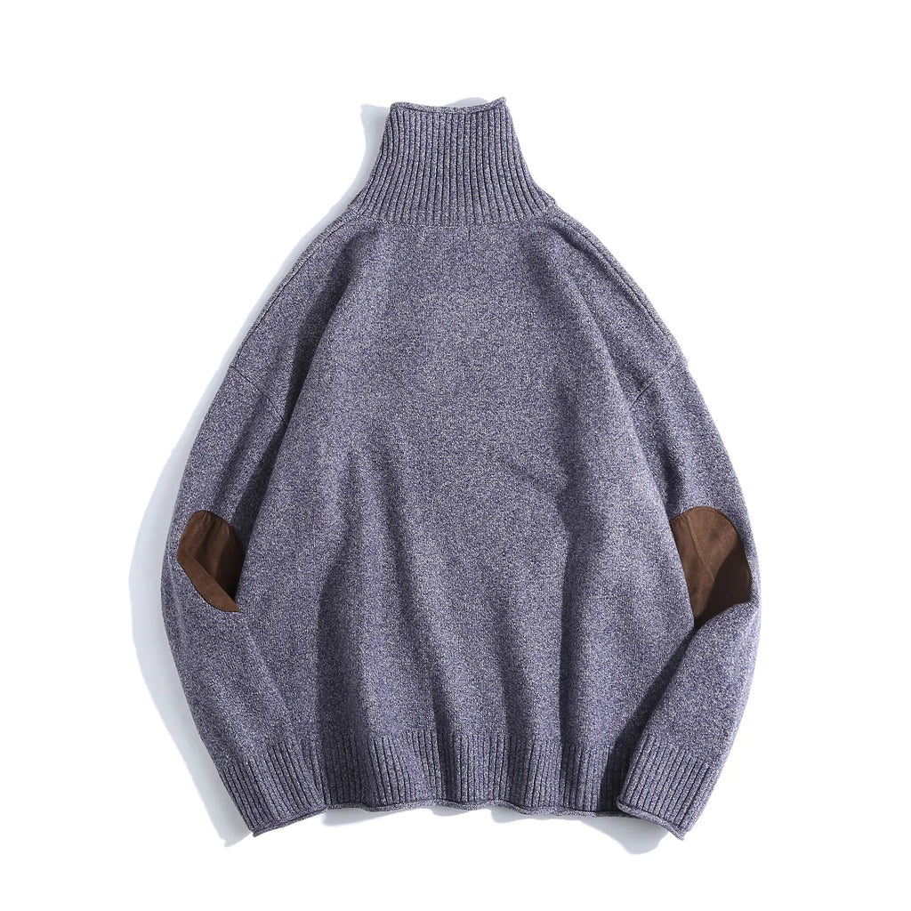 Men’s Turtleneck Classic Sweater – Thick Winter Knit Pullover