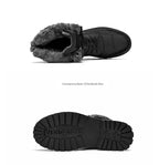 Men’s Cold-Weather Waterproof Snow Boots – Warm Fur & Durable Outdoor Grip