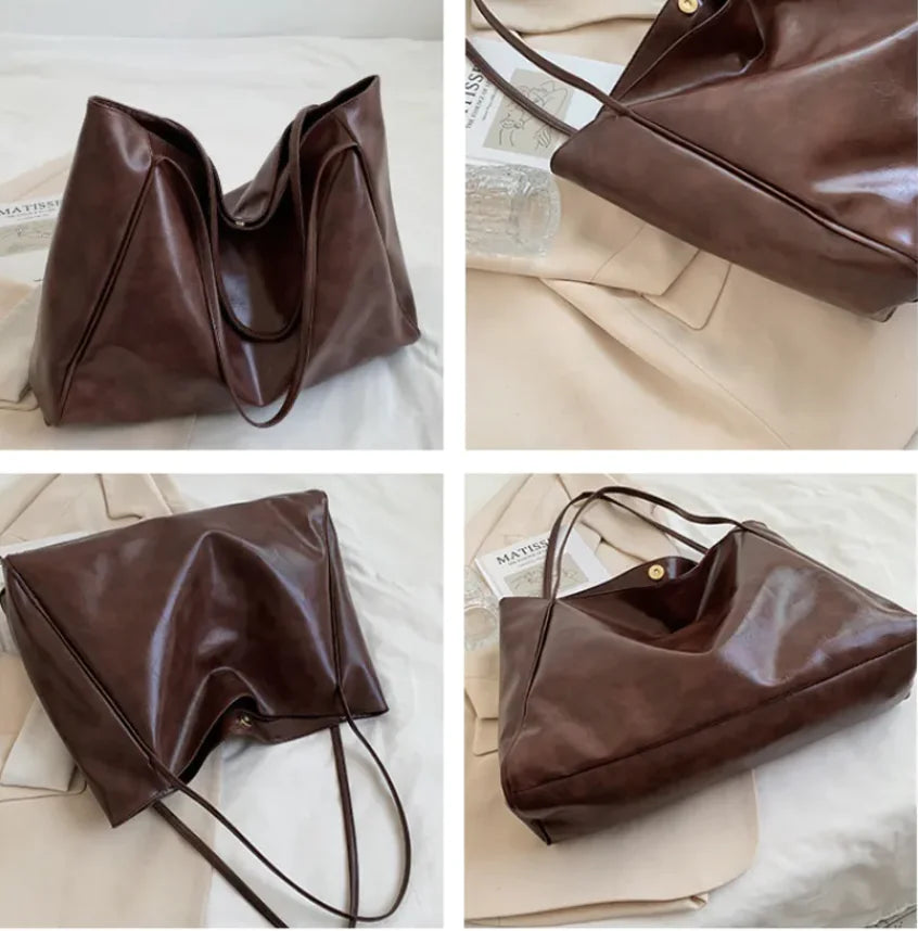 Women’s Leather Shoulder Tote Bag