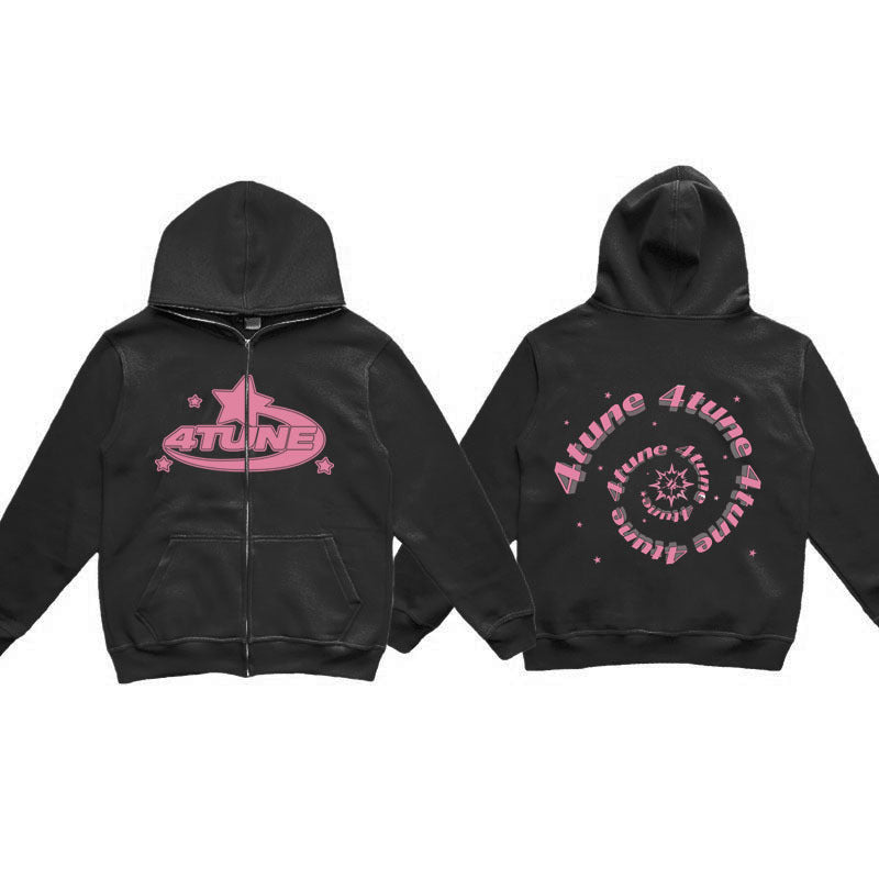 2023 Y2K Style Men's Full-Zip Hoodie Casual Jacket