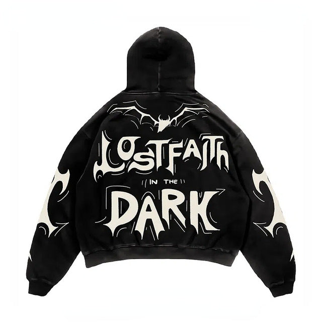 Halloween Printed Hoodie - Harajuku Streetwear Y2K Style