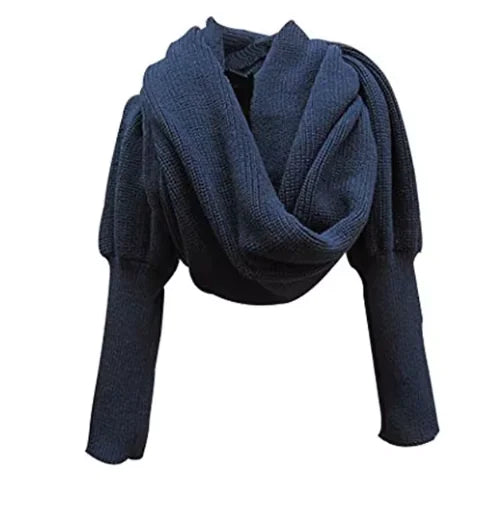 Women's Shawl Scarf with Sleeves