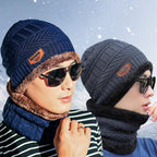2-in-1 Winter Thermal Hat & Neck Warmer – Fleece-Lined Outdoor Windproof Set