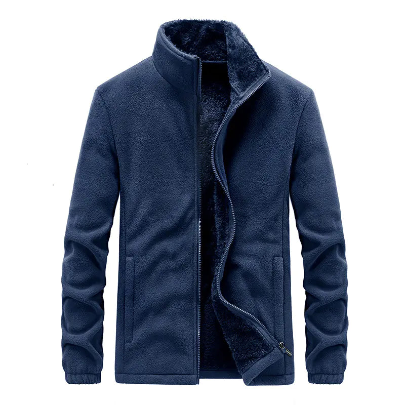 Men’s Warm Fleece Jacket – Thick Polar Zip-Up Sweatshirt Coat