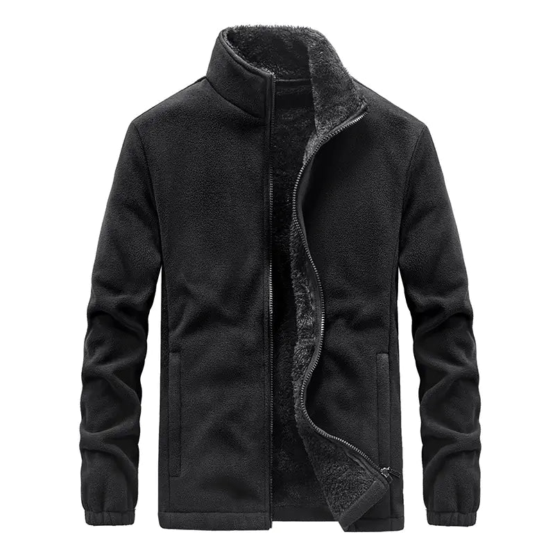 Men’s Warm Fleece Jacket – Thick Polar Zip-Up Sweatshirt Coat